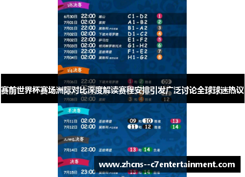 赛前世界杯赛场洲际对比深度解读赛程安排引发广泛讨论全球球迷热议