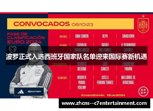 波罗正式入选西班牙国家队名单迎来国际赛新机遇